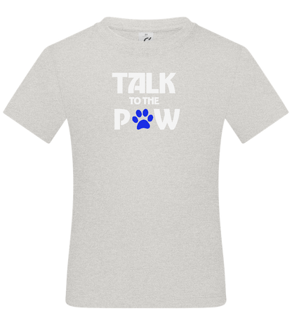 Talk to the Paw Design - Basic kids t-shirt_VIBRANT WHITE_front