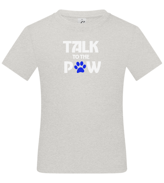 Talk to the Paw Design - Basic kids t-shirt_VIBRANT WHITE_front