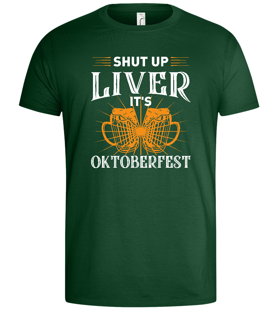 Shut Up Liver Design - Basic men's t-shirt_GREEN BOTTLE_front