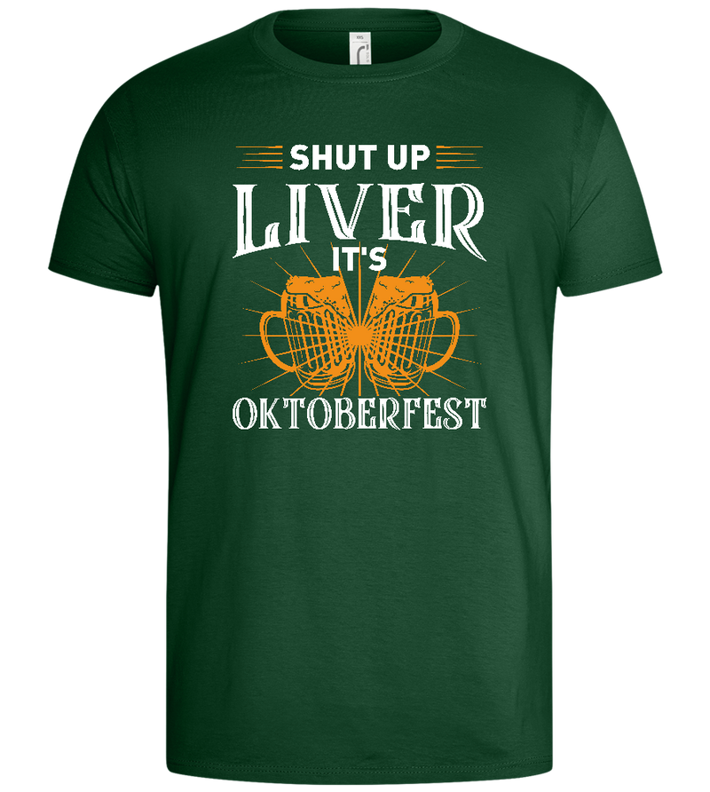 Shut Up Liver Design - Basic men's t-shirt_GREEN BOTTLE_front