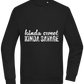 Kinda Sweet Kinda Savage Design - Comfort Essential Unisex Sweater_BLACK_front