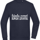 Kinda Sweet Kinda Savage Design - Comfort Essential Unisex Sweater_FRENCH NAVY_front