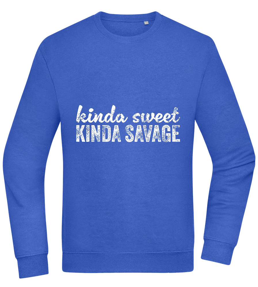 Kinda Sweet Kinda Savage Design - Comfort Essential Unisex Sweater_ROYAL_front