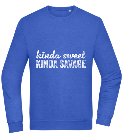 Kinda Sweet Kinda Savage Design - Comfort Essential Unisex Sweater_ROYAL_front