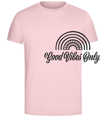 Good Vibes Only Rainbow Design - Comfort Unisex T-Shirt_CANDY PINK_front