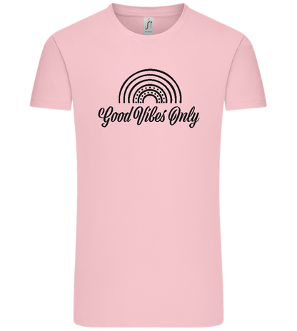 Good Vibes Only Rainbow Design - Comfort Unisex T-Shirt_CANDY PINK_front