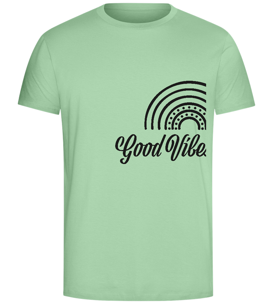 Good Vibes Only Rainbow Design - Comfort Unisex T-Shirt_ICE GREEN_front