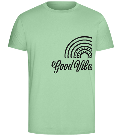 Good Vibes Only Rainbow Design - Comfort Unisex T-Shirt_ICE GREEN_front