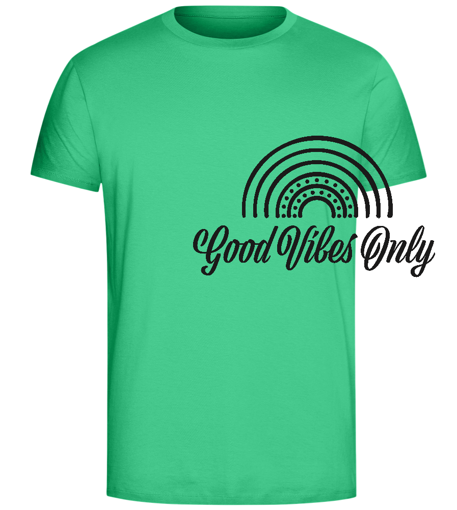 Good Vibes Only Rainbow Design - Comfort Unisex T-Shirt_SPRING GREEN_front