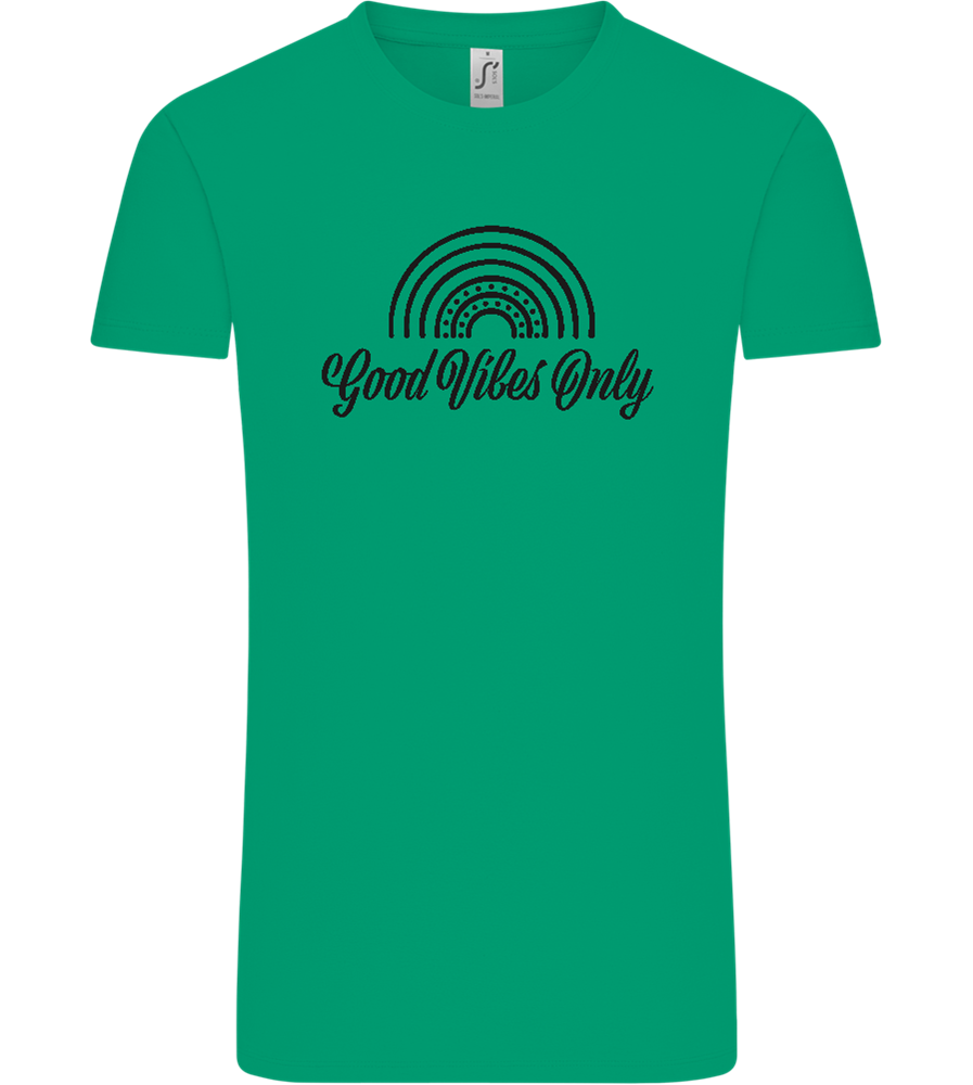 Good Vibes Only Rainbow Design - Comfort Unisex T-Shirt_SPRING GREEN_front