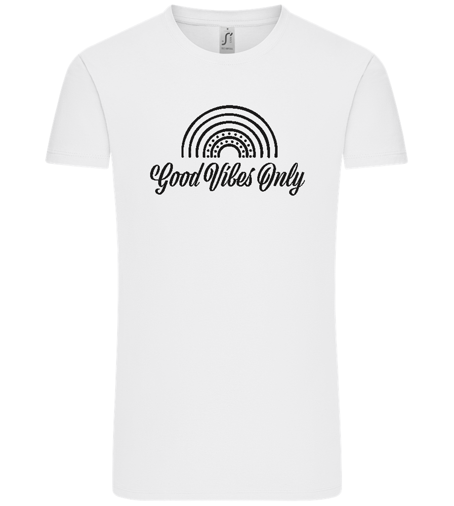 Good Vibes Only Rainbow Design - Comfort Unisex T-Shirt_WHITE_front