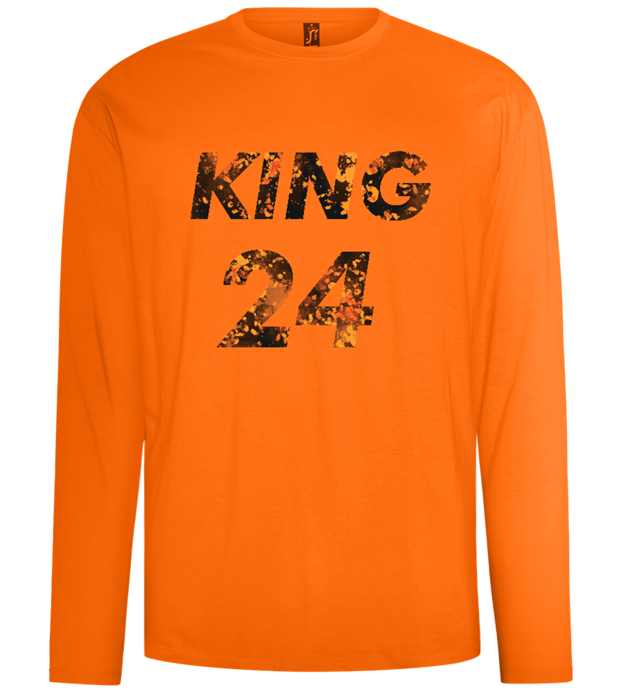 KING 24 Design - Comfort men's long sleeve t-shirt_ORANGE_front