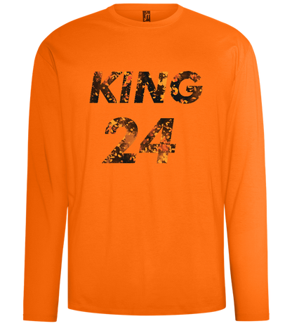 KING 24 Design - Comfort men's long sleeve t-shirt_ORANGE_front