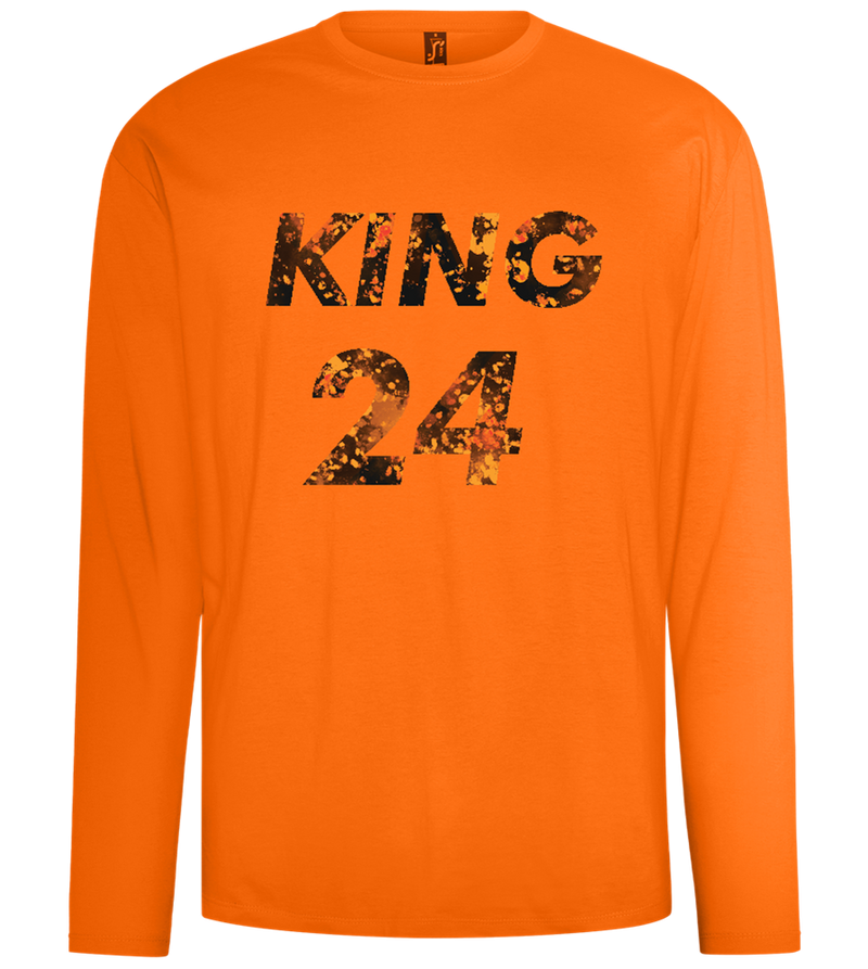 KING 24 Design - Comfort men's long sleeve t-shirt_ORANGE_front