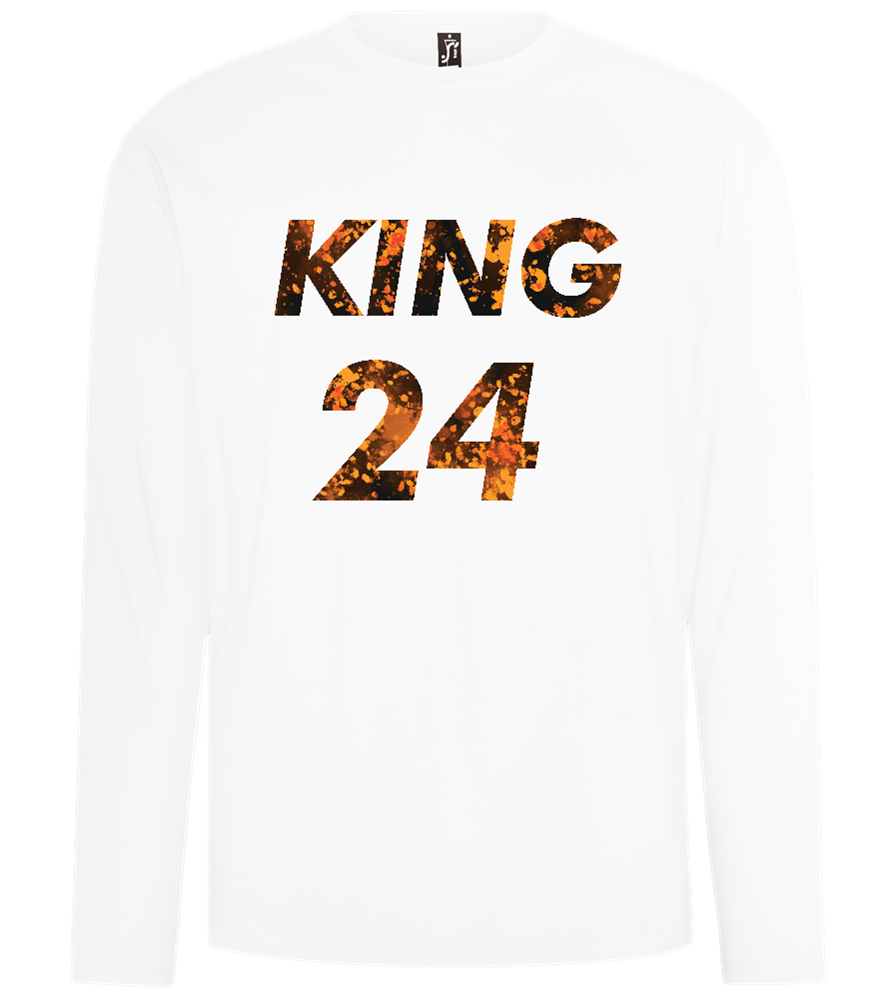 KING 24 Design - Comfort men's long sleeve t-shirt_WHITE_front