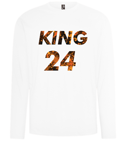 KING 24 Design - Comfort men's long sleeve t-shirt_WHITE_front