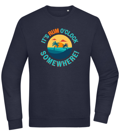 It's Rum O'Clock Design - Comfort Essential Unisex Sweater_FRENCH NAVY_front