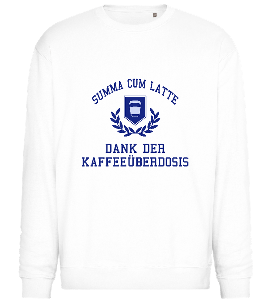 Dank der Kaffeeüberdosis Design - Comfort Essential Unisex Sweater_WHITE_front