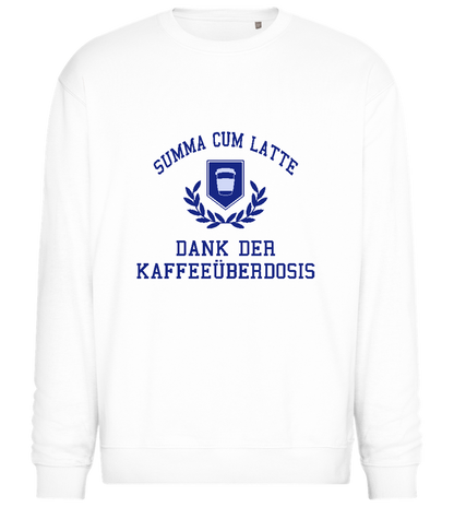 Dank der Kaffeeüberdosis Design - Comfort Essential Unisex Sweater_WHITE_front