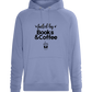 Books and Coffee Design - Comfort unisex hoodie_BLUE_front