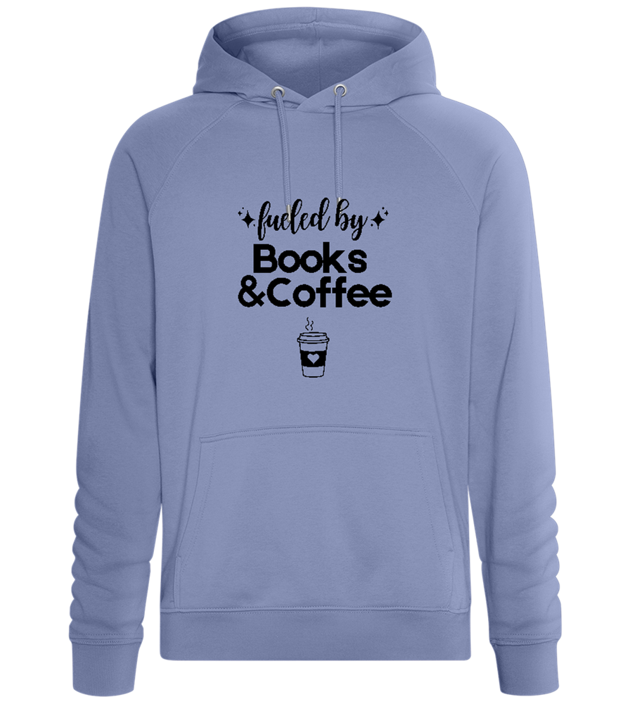 Books and Coffee Design - Comfort unisex hoodie_BLUE_front