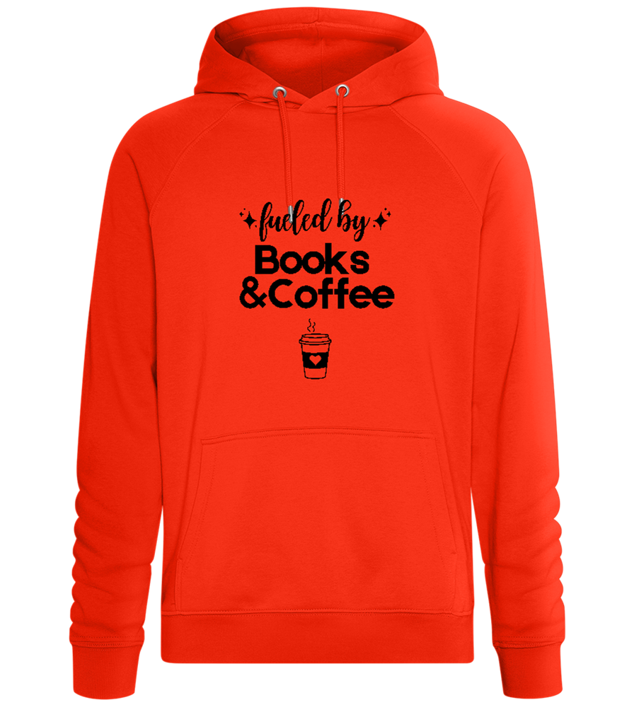 Books and Coffee Design - Comfort unisex hoodie_BURNT ORANGE_front