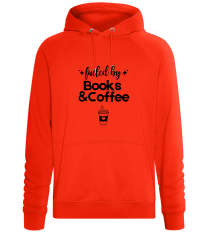 Books and Coffee Design - Comfort unisex hoodie_BURNT ORANGE_front