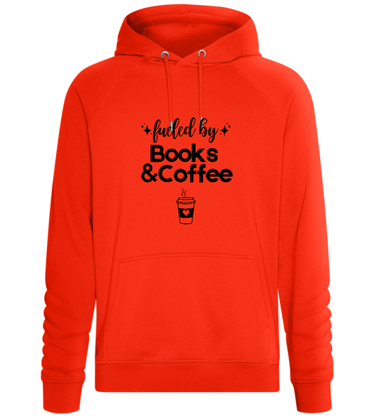 Books and Coffee Design - Comfort unisex hoodie_BURNT ORANGE_front