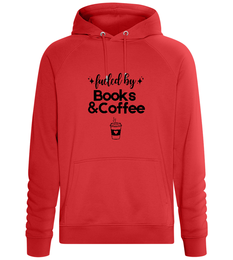 Books and Coffee Design - Comfort unisex hoodie_RED_front