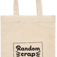 Random Crap Text Design - Essential small colored handle gift bag_BEIGE_front