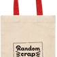 Random Crap Text Design - Essential small colored handle gift bag_RED_front