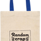 Random Crap Text Design - Essential small colored handle gift bag_ROYAL BLUE_front