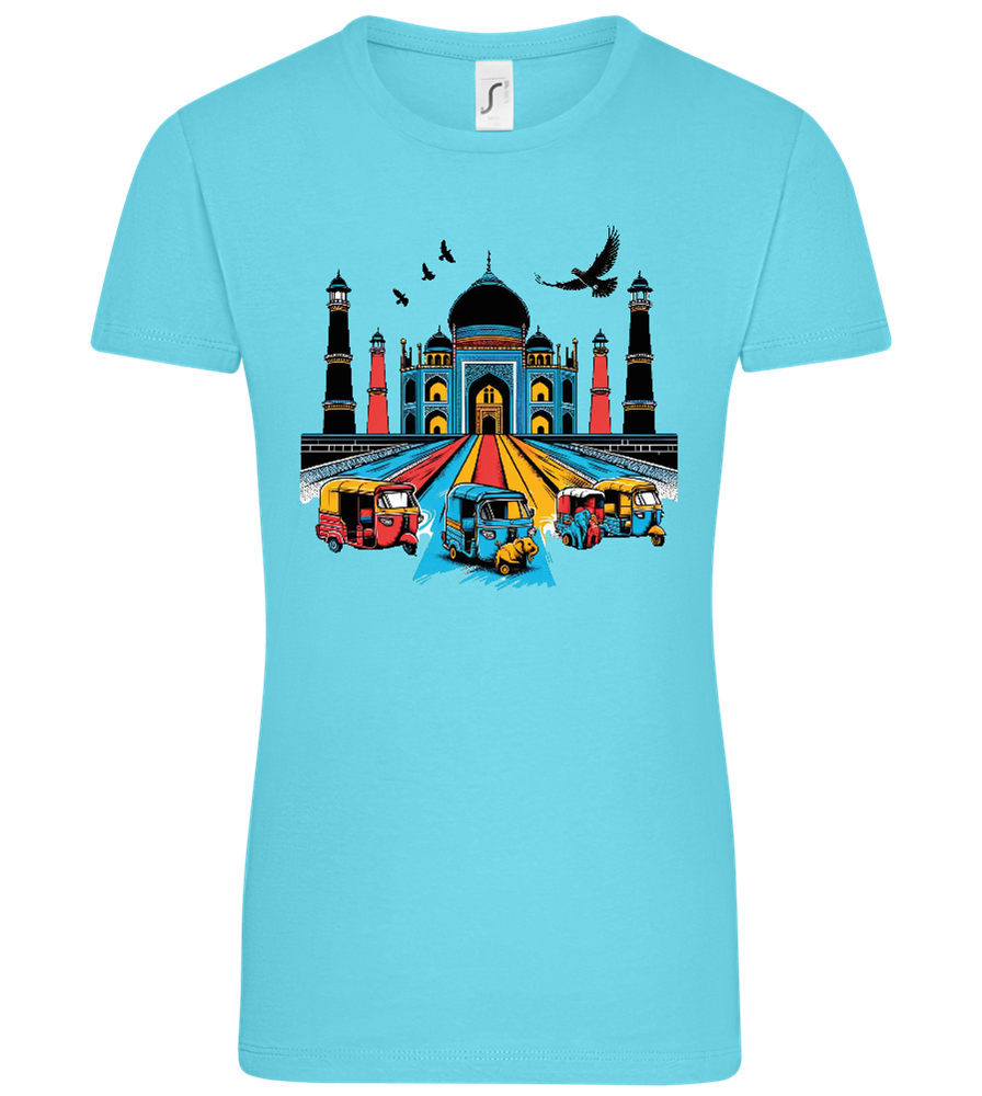 India Taj Mahal Design - Comfort women's t-shirt_HAWAIIAN OCEAN_front