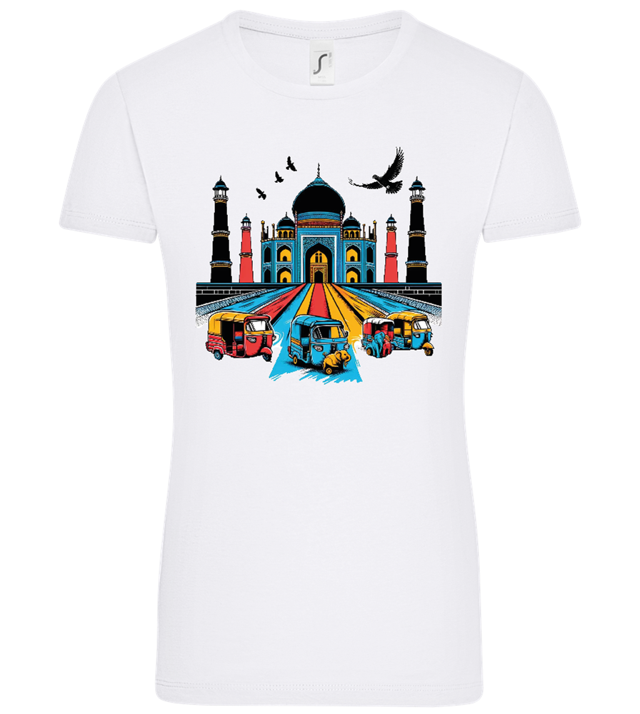 India Taj Mahal Design - Comfort women's t-shirt_WHITE_front