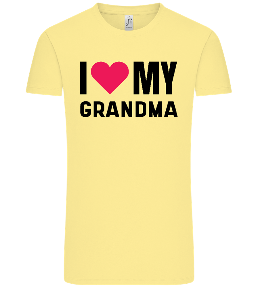 I Love My Grandma Design - Comfort Unisex T-Shirt_AMARELO CLARO_front