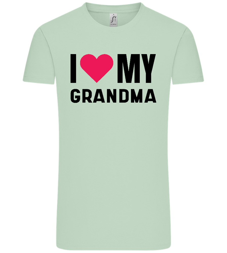 I Love My Grandma Design - Comfort Unisex T-Shirt_ICE GREEN_front