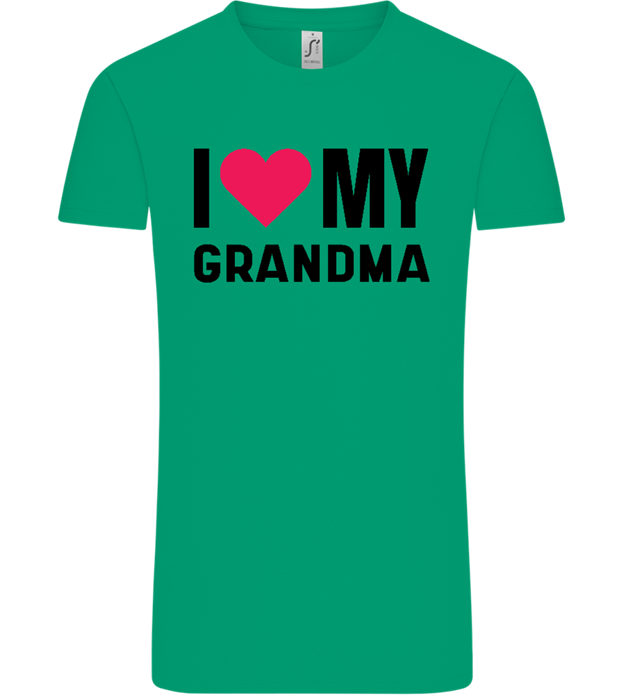 I Love My Grandma Design - Comfort Unisex T-Shirt_SPRING GREEN_front