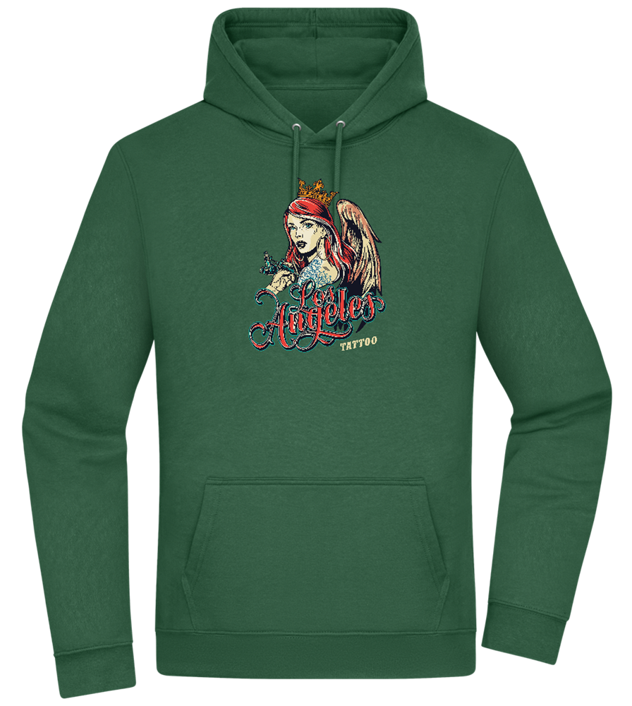 Los Angeles Design - Premium Essential Unisex Hoodie_GREEN BOTTLE_front