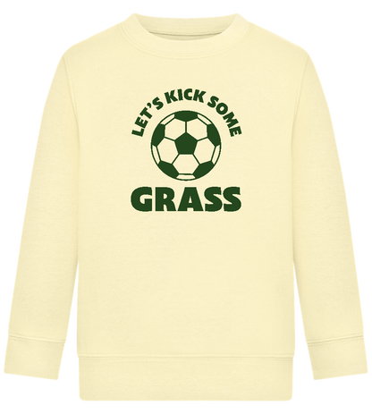 Let's Kick Some Grass Design - Comfort Kids Sweater_AMARELO CLARO_front