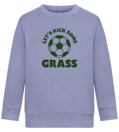 Let's Kick Some Grass Design - Comfort Kids Sweater_BLUE_front