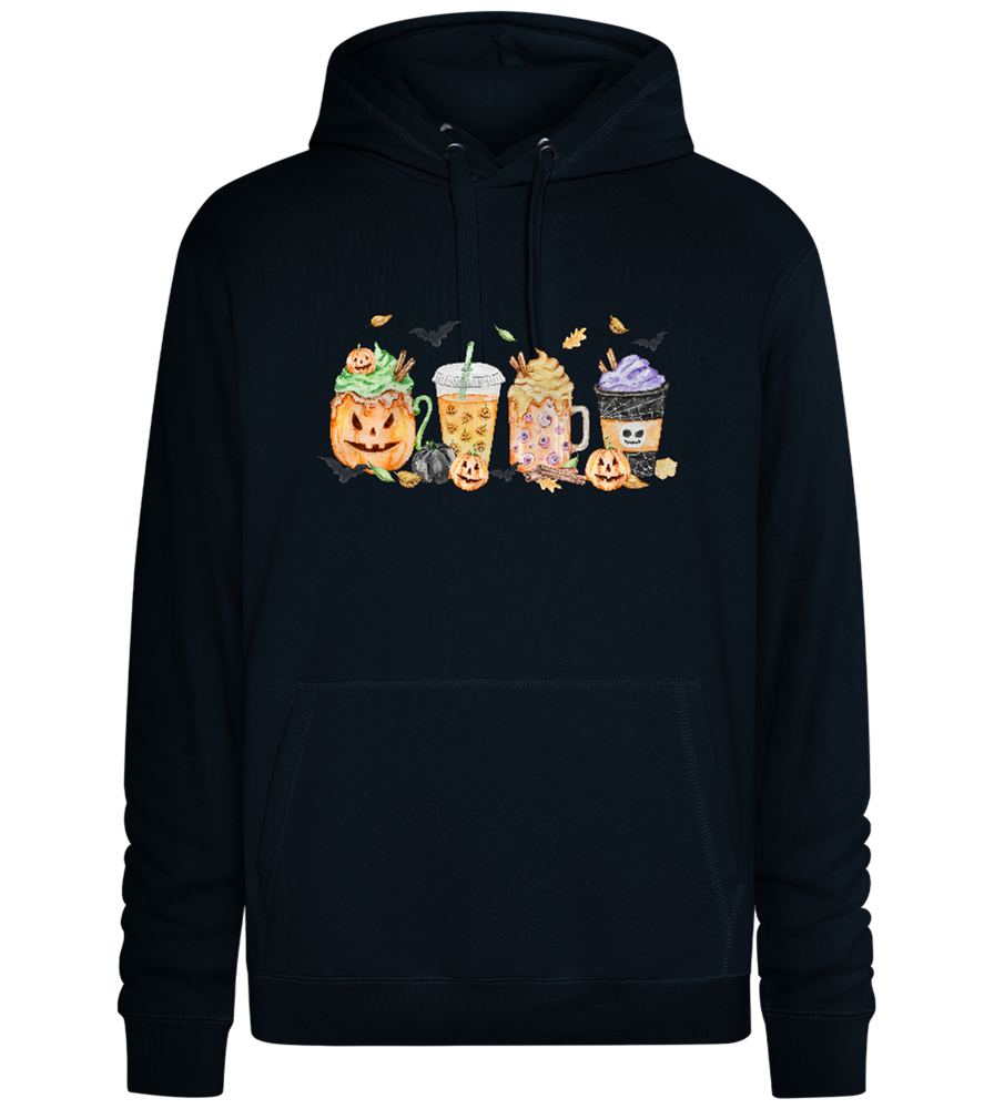 Halloween Drinks Design - Premium unisex hoodie_BLACK_front