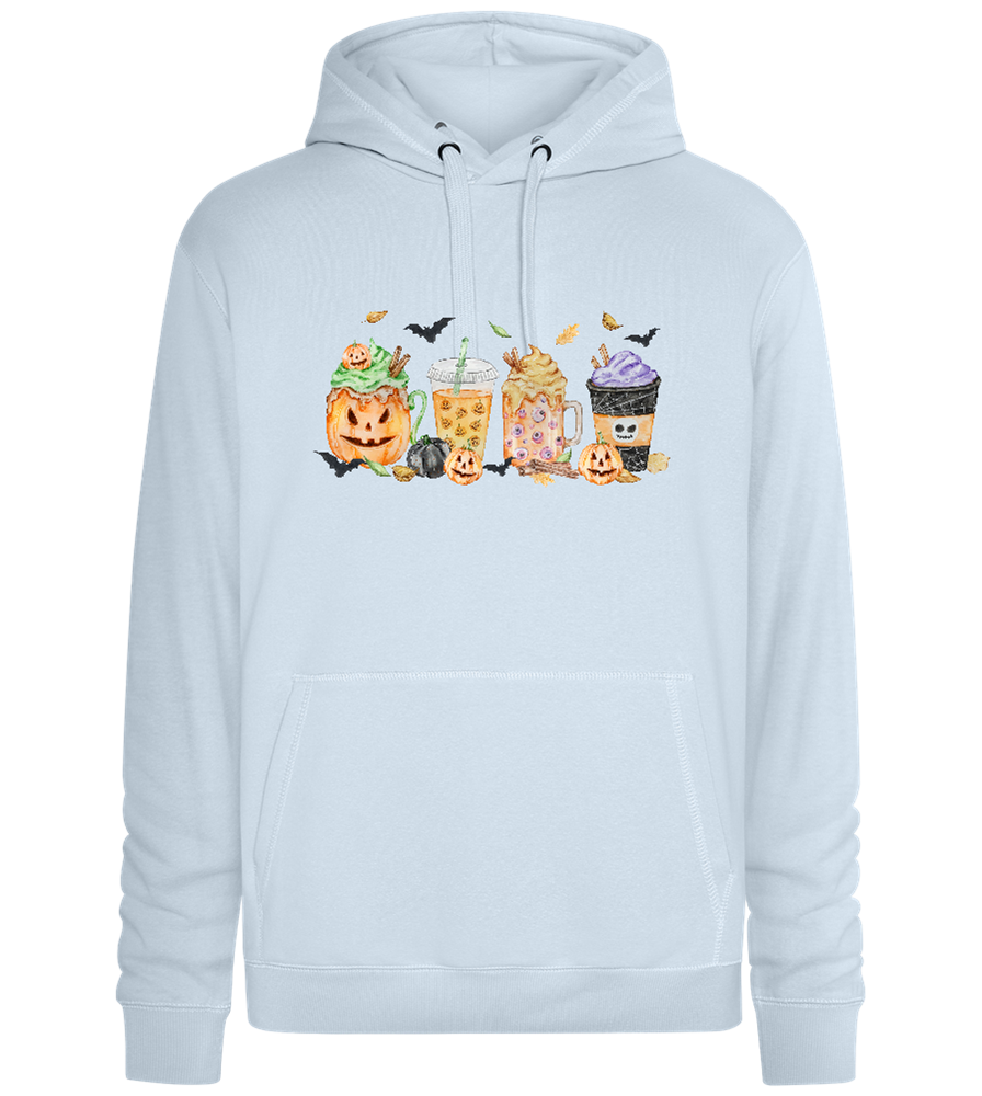 Halloween Drinks Design - Premium unisex hoodie_CREAMY BLUE_front