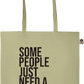 Some People Need a High-five Design - Essential colored organic cotton tote bag_GREEN_front