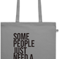 Some People Need a High-five Design - Essential colored organic cotton tote bag_GREY_front