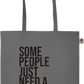 Some People Need a High-five Design - Essential colored organic cotton tote bag_STONE GREY_front