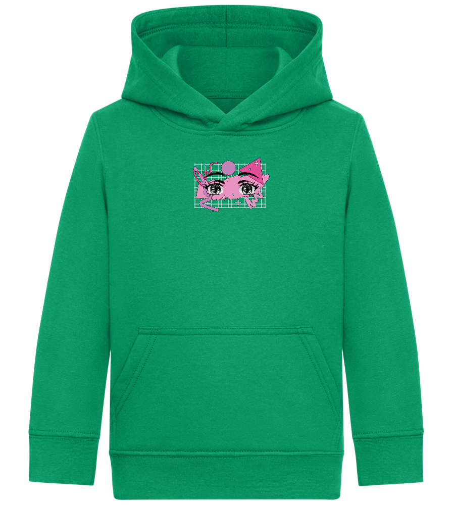 Fancy Eyes Design - Comfort Kids Hoodie_MEADOW GREEN_front