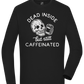 Dead Inside Caffeinated Design - Comfort men's long sleeve t-shirt_DEEP BLACK_front