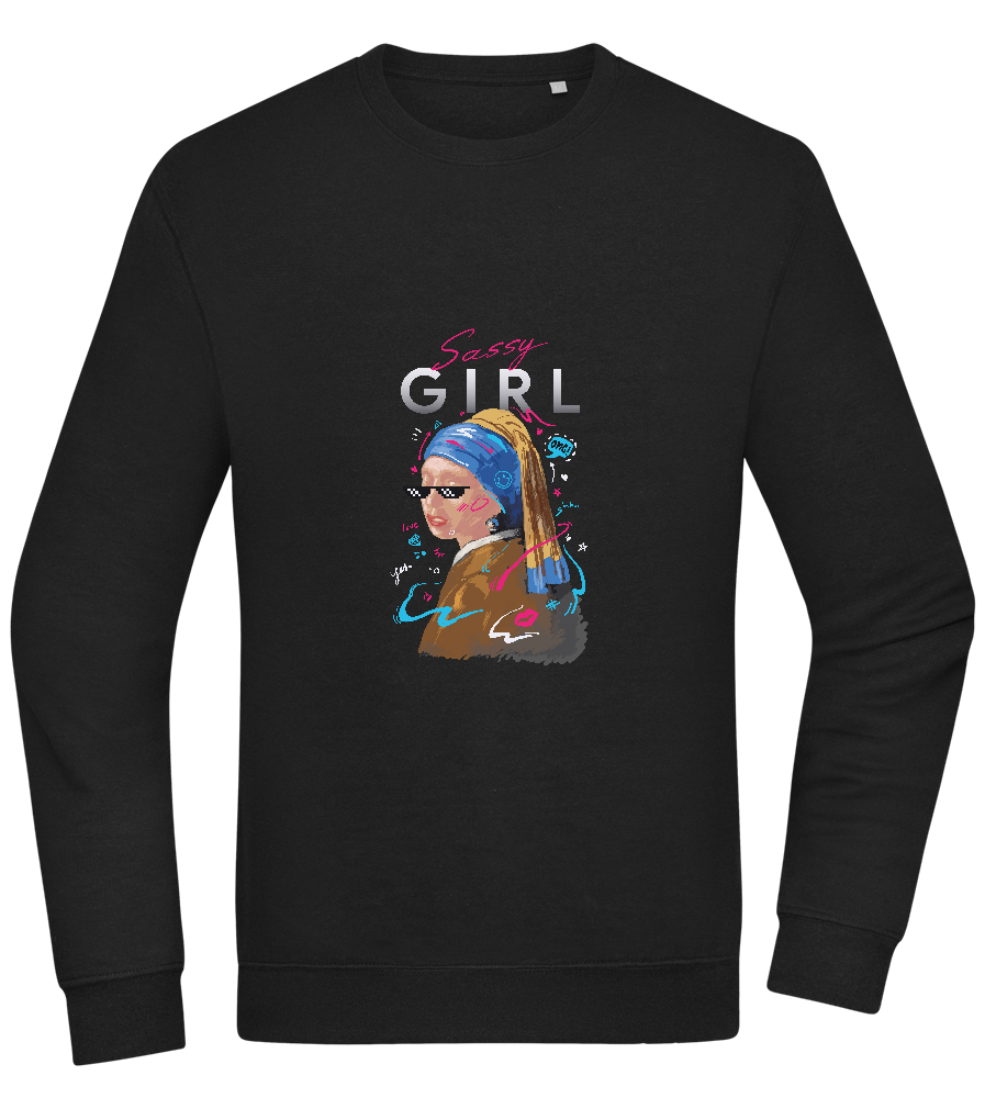 The Sassy Girl Design - Comfort Essential Unisex Sweater_BLACK_front