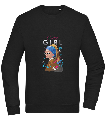 The Sassy Girl Design - Comfort Essential Unisex Sweater_BLACK_front