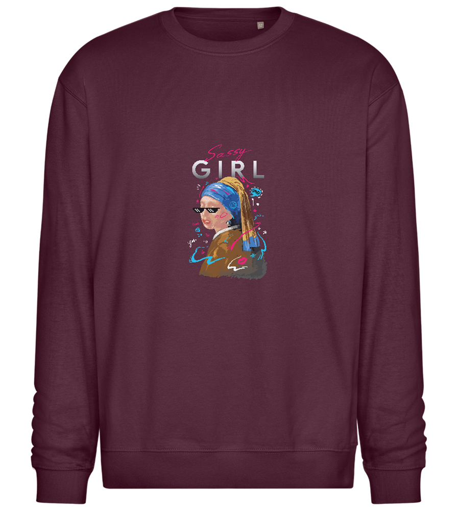 The Sassy Girl Design - Comfort Essential Unisex Sweater_BORDEAUX_front